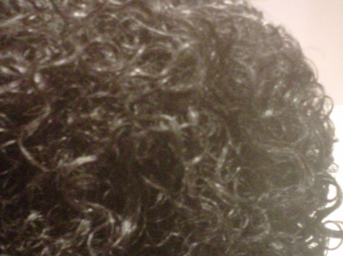 Miracurl Curling Gelly and Eco Styler Olive Oil Gel has been applied.