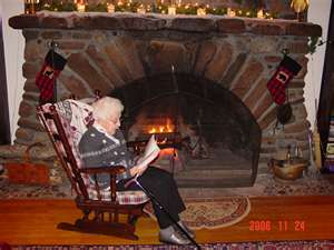 warmth of a fireplace