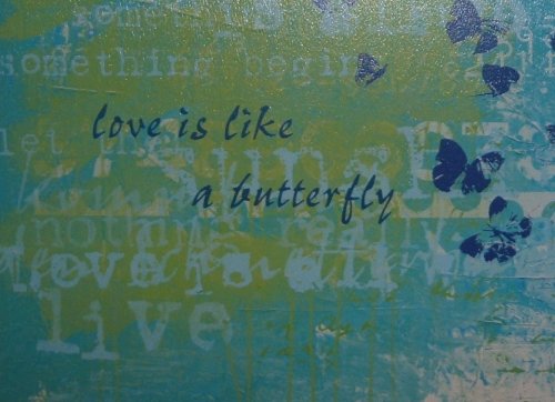Butterfly message on a poster