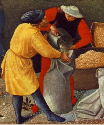 file from Wikimedia Commons. Detail of workmen from Fr Angelico, Source: http://www.wga.hu - image  in public domain - copyright has expired. http://en.wikipedia.org/wiki/File:Fra_Angelico_Ship_Detail.jpg