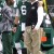 Jets Mark Sanchez puts his arm around coach Rex Ryan and LT in the backround during the first half of the Buffalo Bills vs. the New York Jets at the new Meadowlands Stadium. 1/2/11 John O'Boyle / The Star-Ledger