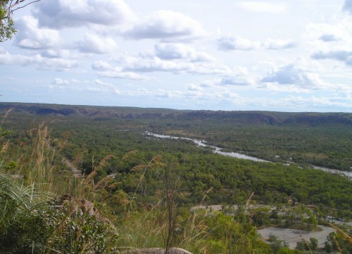 Looking west over the Never Never