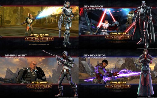Pictures of Sith Classes from Star Wars: The Old Republic. Click to view full image.