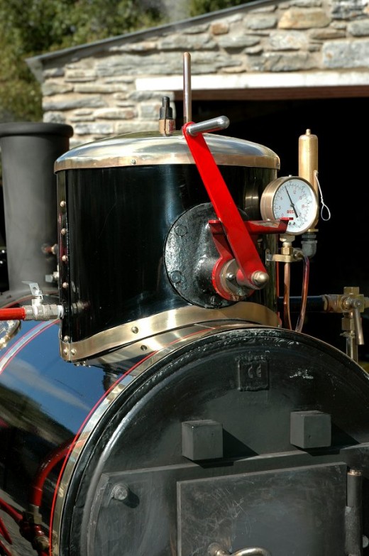19" gauge Great Laxey Mines Railway - backhead and boiler details -  David Lloyd-Jones 2010