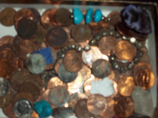 saving pennies, jewels and other valuables