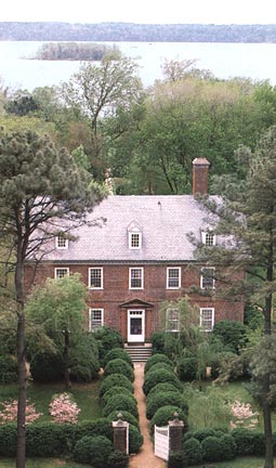 Berkeley Plantation, near Charles City, Virginia, birthplace of William Henry Harrison and Benjamin Harrison.