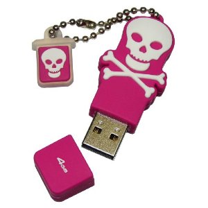 EMTEC Scallywag Series 4 GB USB 2.0 Flash Drive (Available in Black or Pink)