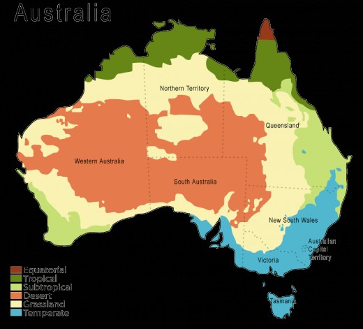 Climate Map Of Australia