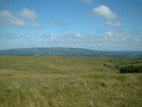 View from the top of Cuilcagh mountain.