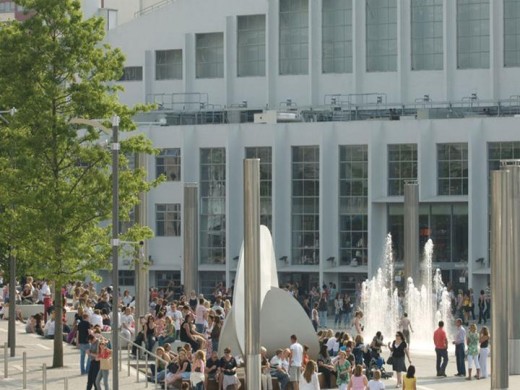 A busy Wembley Arena Square