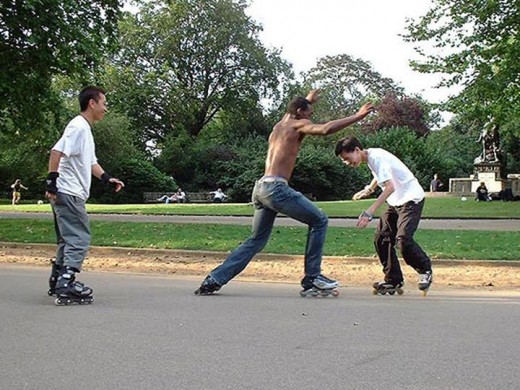 Skating in Hyde Park