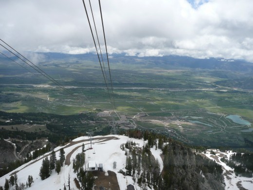 Tram View Near Top of Jackson Hole Ski Resort