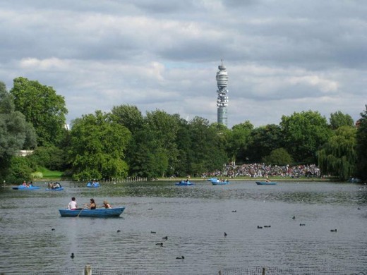 Boating in Regents Park