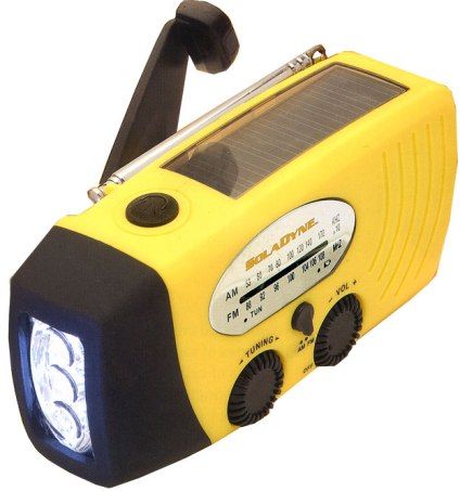 SolaDyne 7410 Radio & Flashlight with Cell Phone Charger