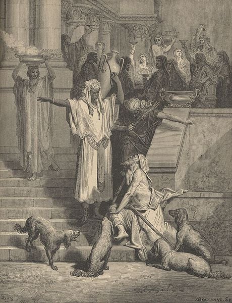 Lazarus at the Rich Man's Gate, by Gustave Dor