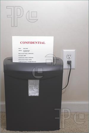 Protecting your identity is important - shred all confidential information about your personal finances and banking.