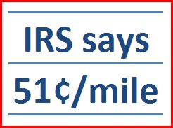 Official IRS reimbursement rate $0.56 beginning January 2014