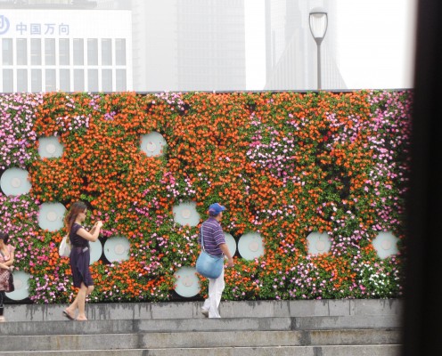 Garden wall at Bund Walk