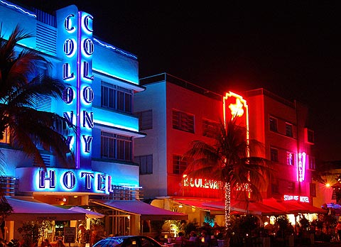 Popular South Beach strip