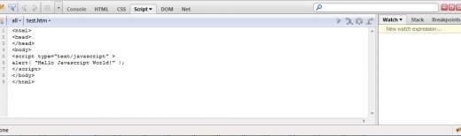 screen-shot of firebug