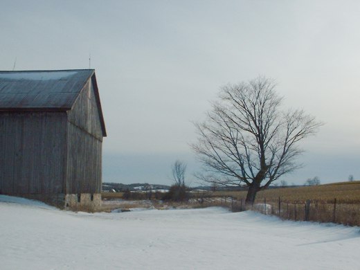 A brooding winter scene