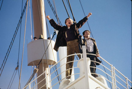 It is a great feeling to be standing at the front of the ship out at sea!
