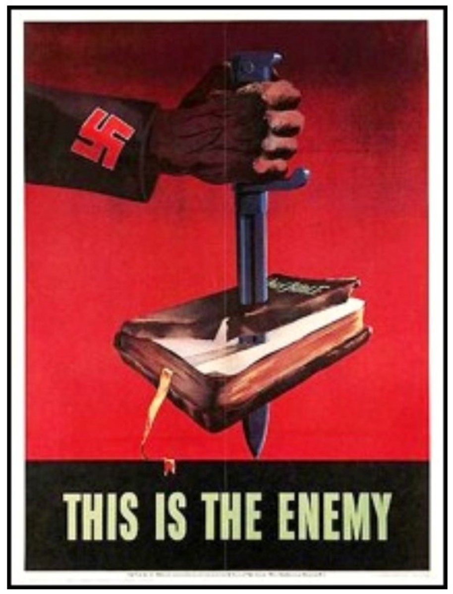 A WW2 poster opposing NAZI persecution of Christians