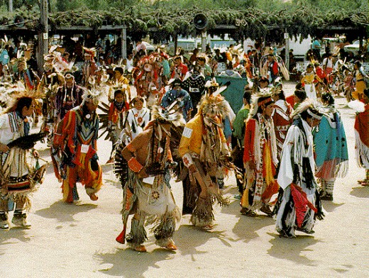 Crowd at an Indian Powwow