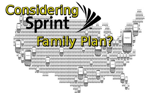 sprint 4 lines family plan free phones