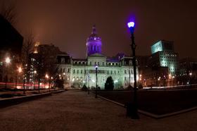 City Hall Dome in Purple