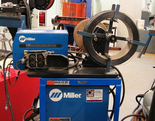 A wire feeder for Flux Cored Arc Welding
