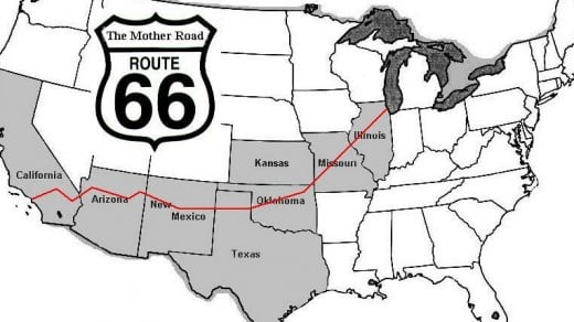 We chose Route 66 to reach our holiday destinations
