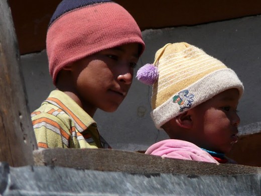 Village kids near Thanedar