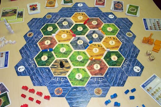 The Catan board