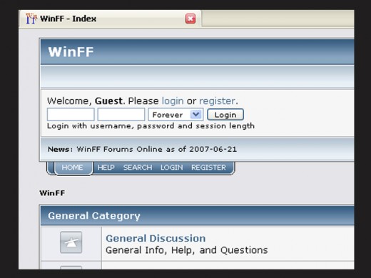 WinFF Forum site 