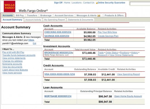 wells fargo online banking review my accounts