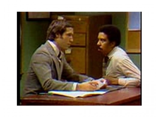 The Job Interview, Chevy Chase and Richard Pryor in a 1975 Saturday Night Live performance. Figure 7.3 