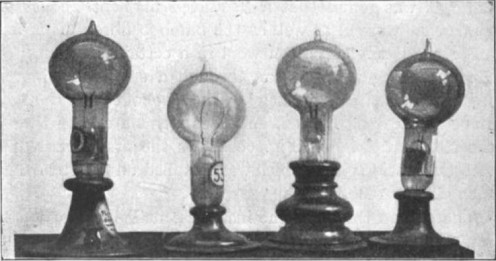 Edison's Incandescent light bulbs.  My, how things change.  