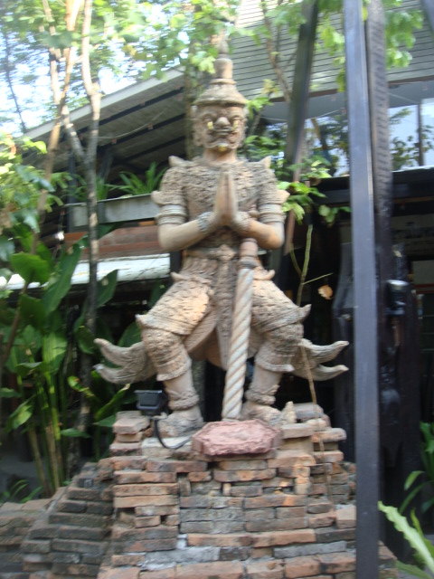A statue of the monkey character that is well known from a poem in Thai culture.  
