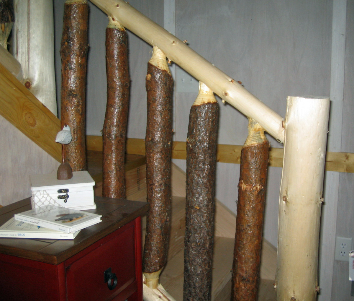 How to Make Log Railings for Your Rustic Cabin Stairway ...