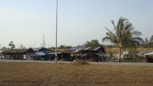 Market area along the roadside.