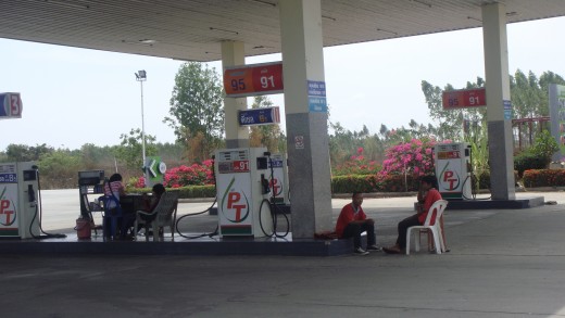 Gas station in area where we took a break around noon.