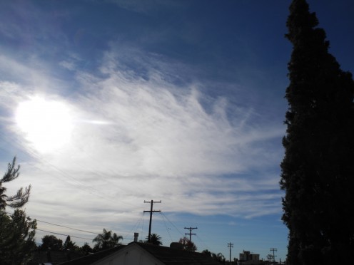 San Diego View  Chemclouds, much more dense than regular clouds
