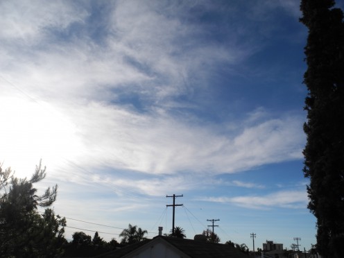 San Diego Jan. 2011 Skies are loaded with chemicals.  The air becomes very dense, making it harder to breathe.  I'm concerned about the health risks of these.