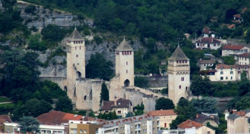 The famous, monumental, Medieval bridge at Cahors