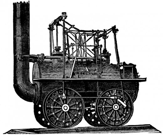 The very first train invented by George Stephenson