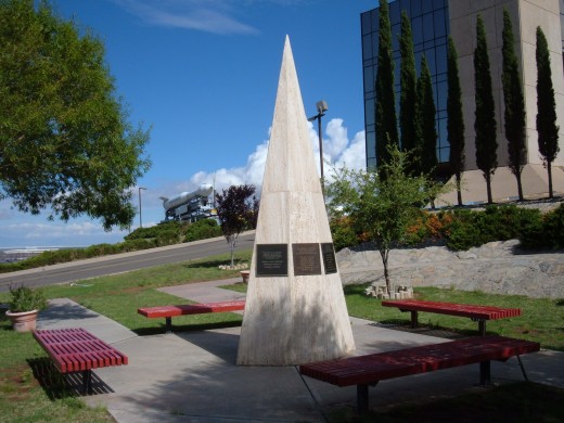 Memorial garden & monument to crews of Apollo 1, STS-51-L (Challenger), and STS-107 (Columbia) Located at New Mexico Museum of Space History in Alamogordo, NM