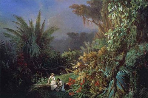 Henri Pierre Lon Pharamond Blanchard. Paul et Virginie, 1844, oil on canvas
