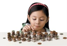 Child counting money..