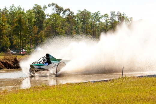 Negotiating the "Mile-o-Mud" at the Naples Florida Swamp Buggy Races